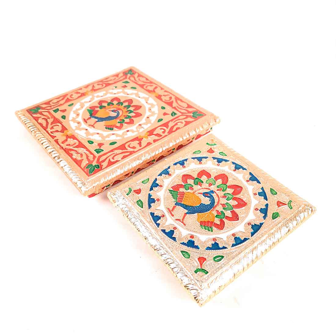 Pooja Chowki Bajot | Wooden Chowki Set - For Pooja, Festivals, Temple & Home Décor - 6, 8 Inch
