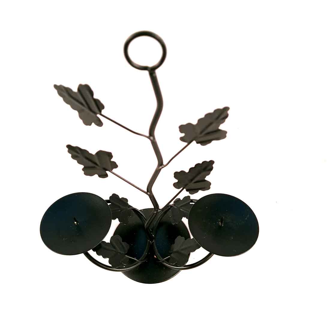 TeaLight Holder Antique | Candle Holders Stand With Two Slots | Tea Light Candle Stands - Tree Branch Design - For Home, Table, Living Room, Dining room, Bedroom Decor | For Festival Decoration & Gifts  - Set of 2