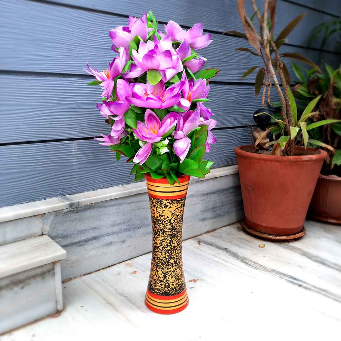 Artificial Flowers Bunch- Apkamart #color_Purple