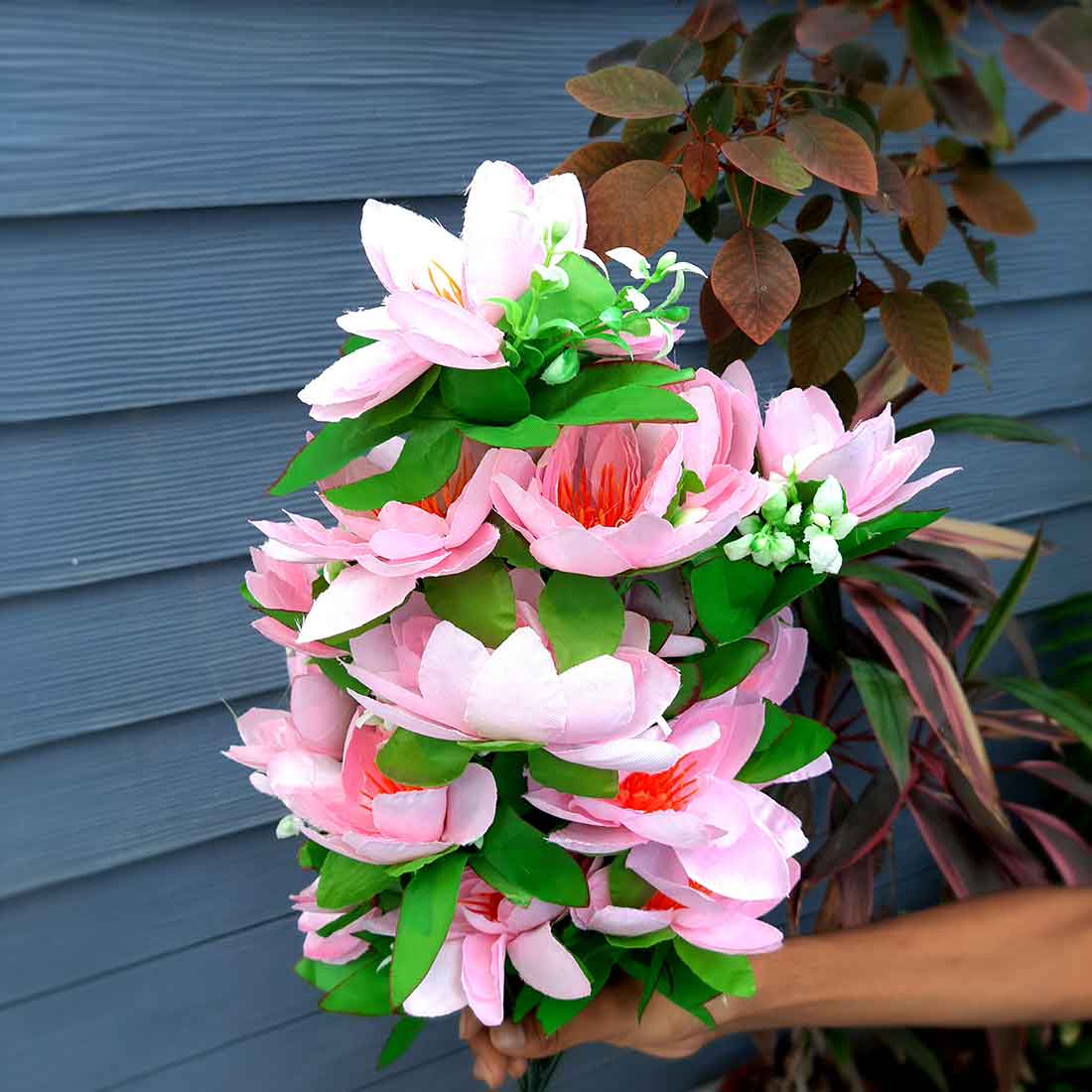 Artificial Flowers Bunch- Apkamart #color_Light Purple