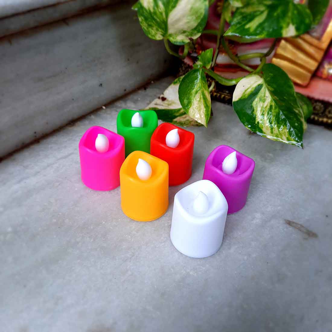 LED Candle - For Home Decor & Diwali Decoration -Set of 6 - ApkaMart