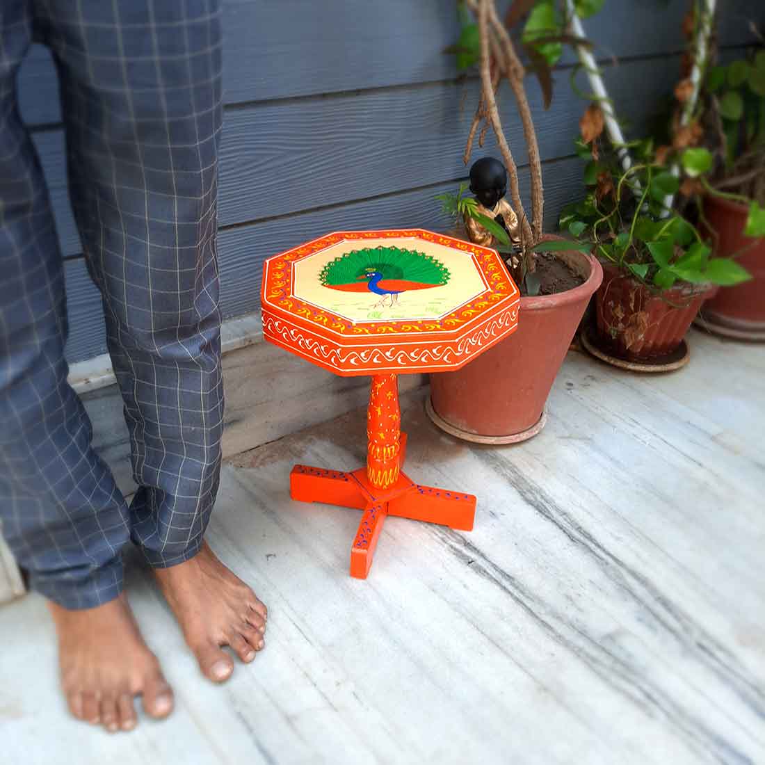 Wooden Table  - Side Table for Living Room / Office Decor / Gifts -16 Inch - ApkaMart