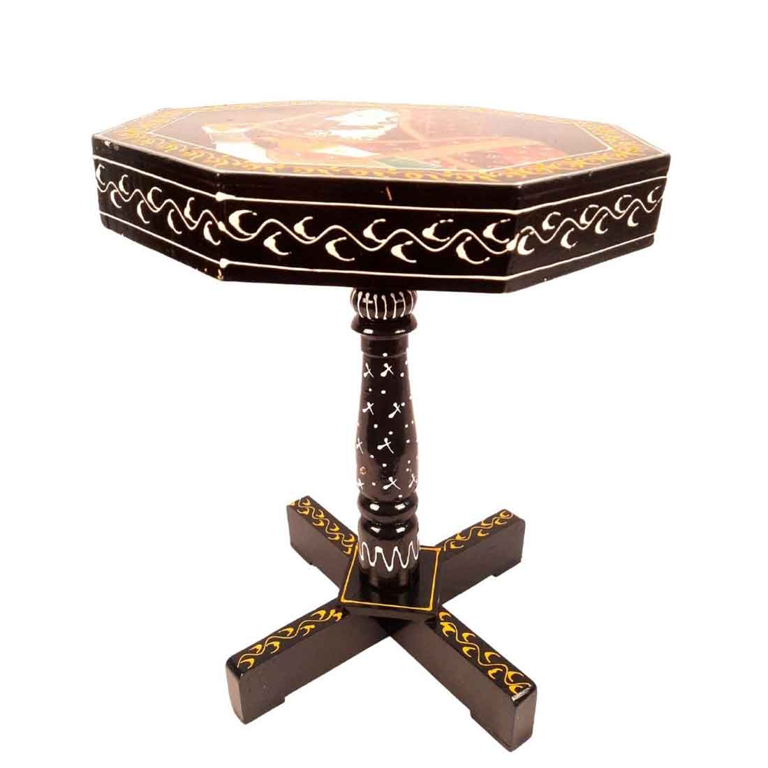 Side Table Stool Wooden | End Table | - Bani Thani Design - for Living Room, Home & Corner Decor & Gifts - 16 inch - apkamart #Style_Pack of 1