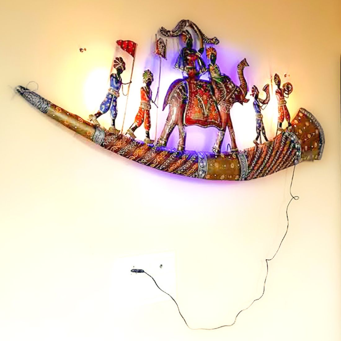 Flower Wall Hanging LED Lights for Home Decor | Decorative Wall Art Showpiece for Living Room,  Bedroom & Office | Traditional & Modern Home Decoration - 26 Inch - Apkamart #Style_Design 2