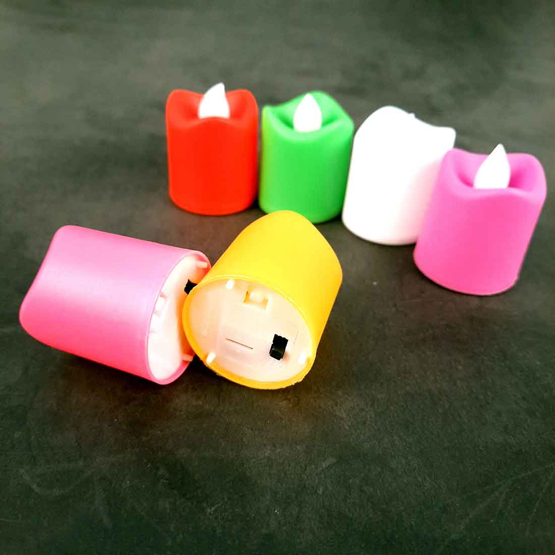 LED Candle - For Home Decor & Diwali Decoration -Set of 6 - ApkaMart