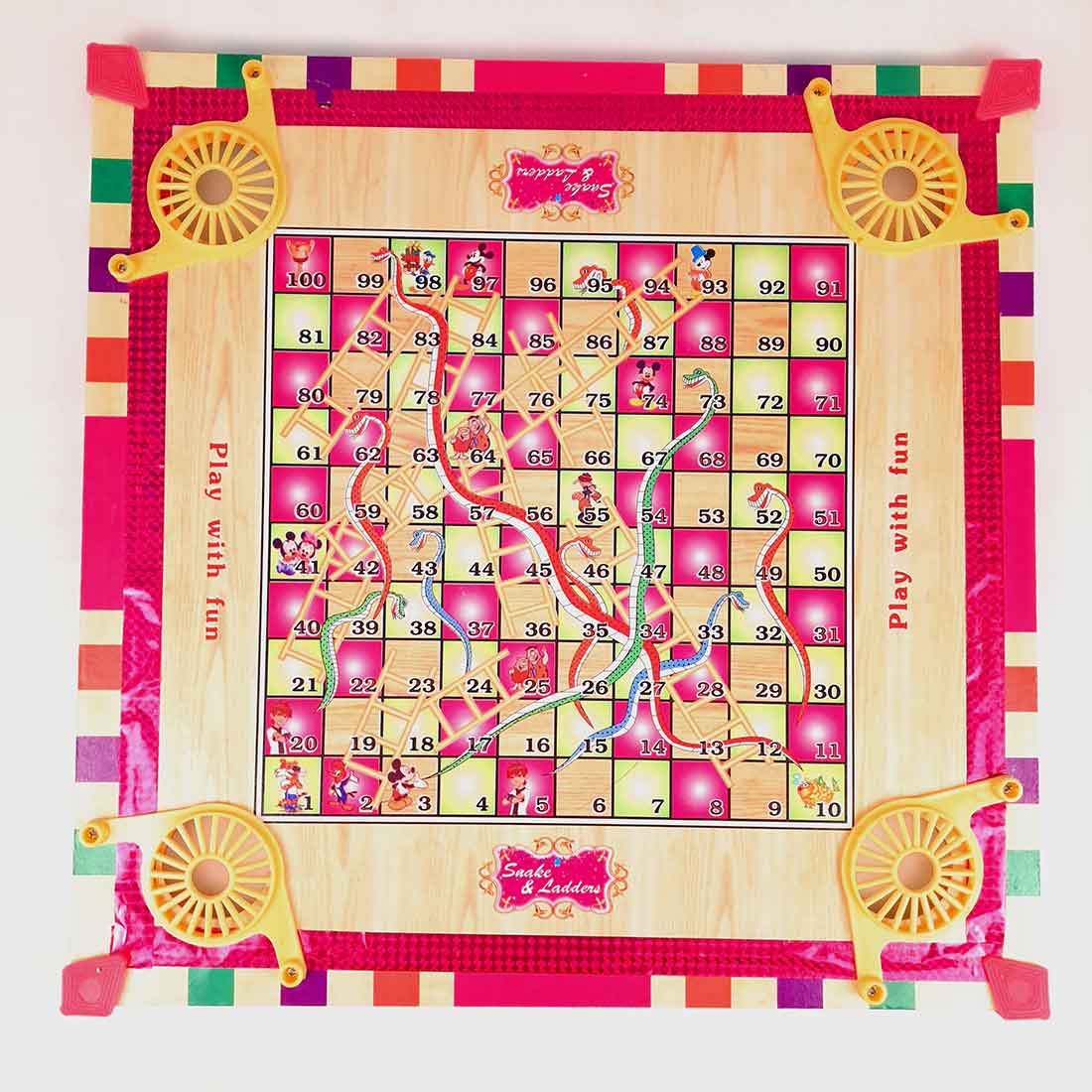 Board Games -3 in 1  - Carrom | Ludo | Snakes and Ladders - For Kids, Boys & Girls - 20 Inch - ApkaMart