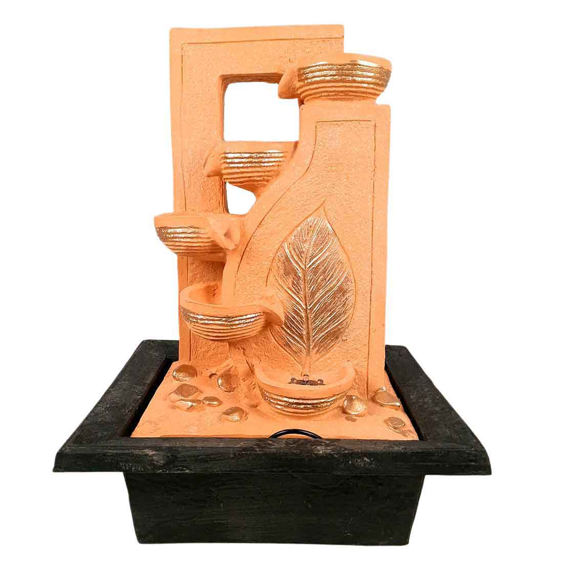 Table Top Water Fountain 5 Step with LED Lights | Decoration Showpiece - For Vastu, Home Décor & Gifts - 15 Inch - Apkamart #Style_Design 2