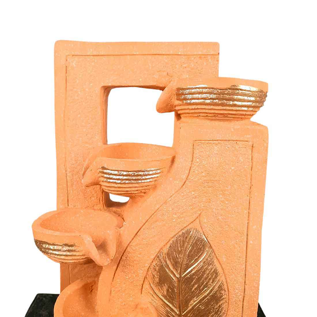 Table Top Water Fountain 5 Step with LED Lights | Decoration Showpiece - For Vastu, Home Décor & Gifts - 15 Inch - Apkamart #Style_Design 2