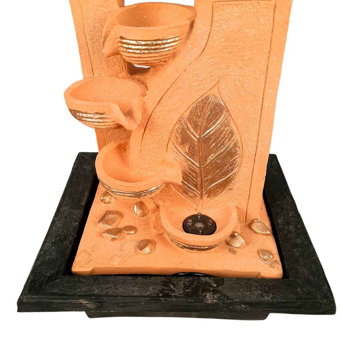 Table Top Water Fountain 5 Step with LED Lights | Decoration Showpiece - For Vastu, Home Décor & Gifts - 15 Inch - Apkamart #Style_Design 2
