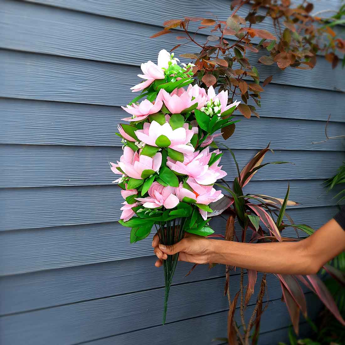 Artificial Flowers Bunch- Apkamart #color_Light Purple