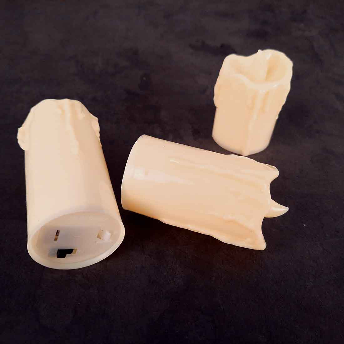 Decorative LED Candle - For Home Decor & Gifts -  3 Inches - Pack of 3 - ApkaMart