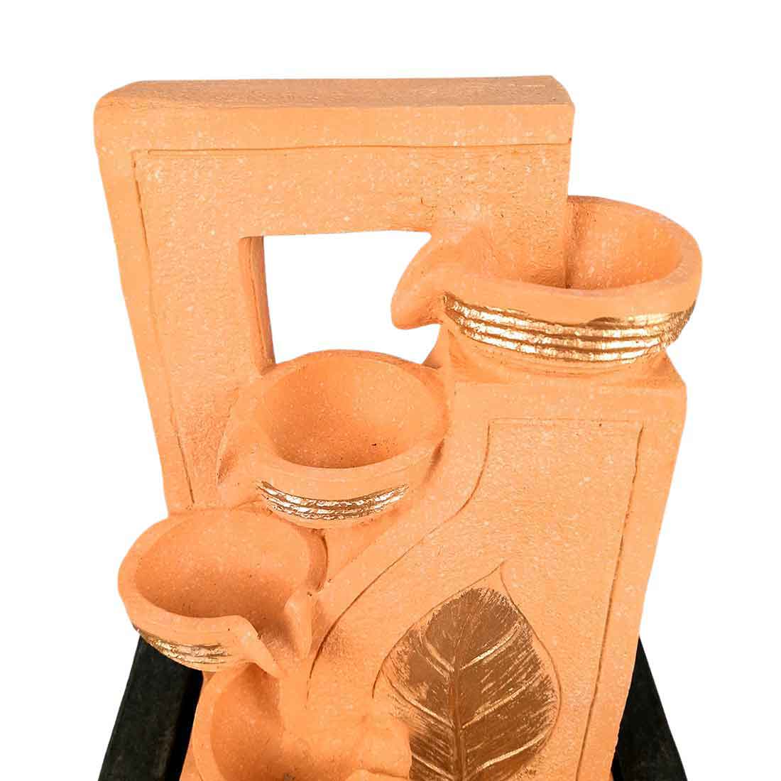 Table Top Water Fountain 5 Step with LED Lights | Decoration Showpiece - For Vastu, Home Décor & Gifts - 15 Inch - Apkamart #Style_Design 2