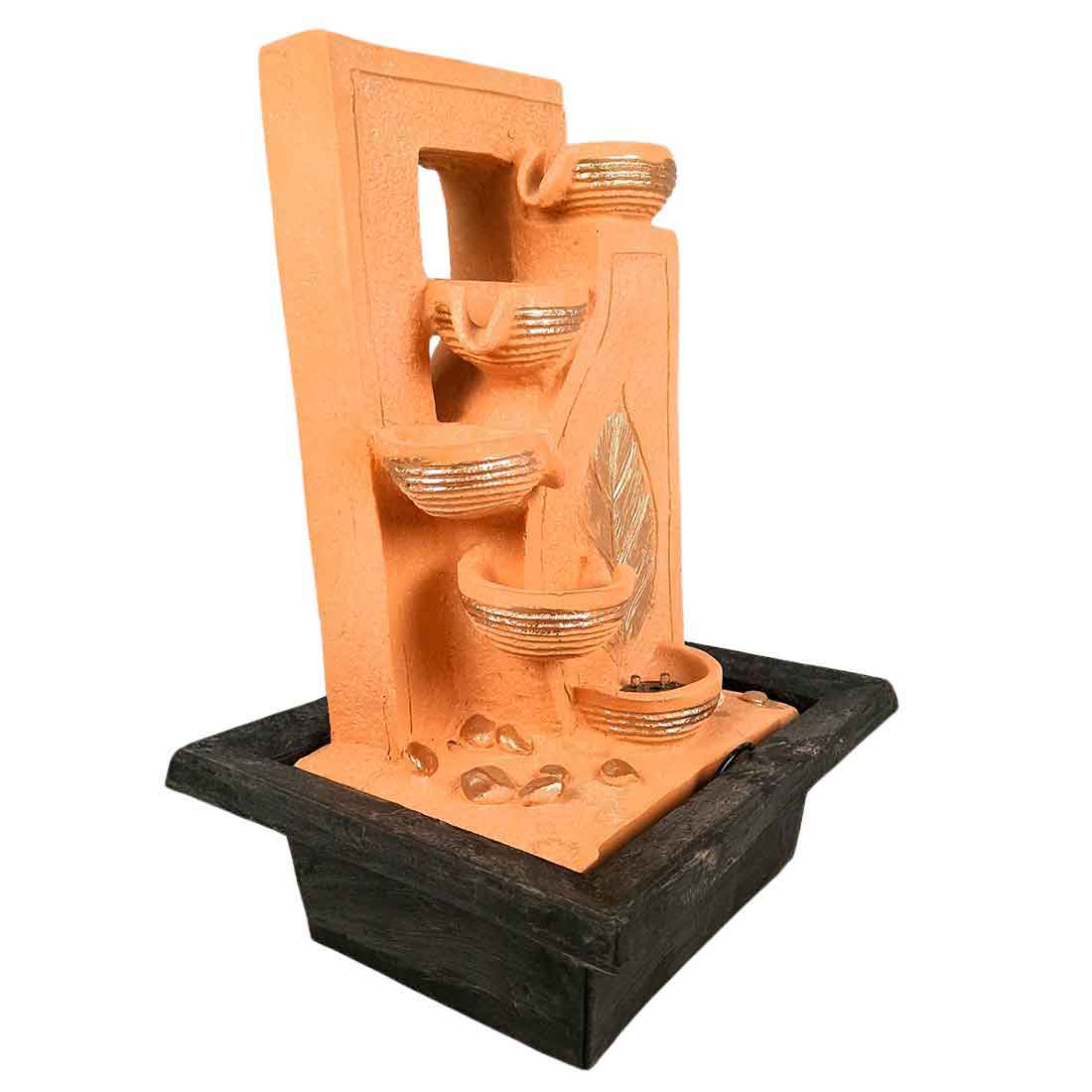 Table Top Water Fountain 5 Step with LED Lights | Decoration Showpiece - For Vastu, Home Décor & Gifts - 15 Inch - Apkamart #Style_Design 2