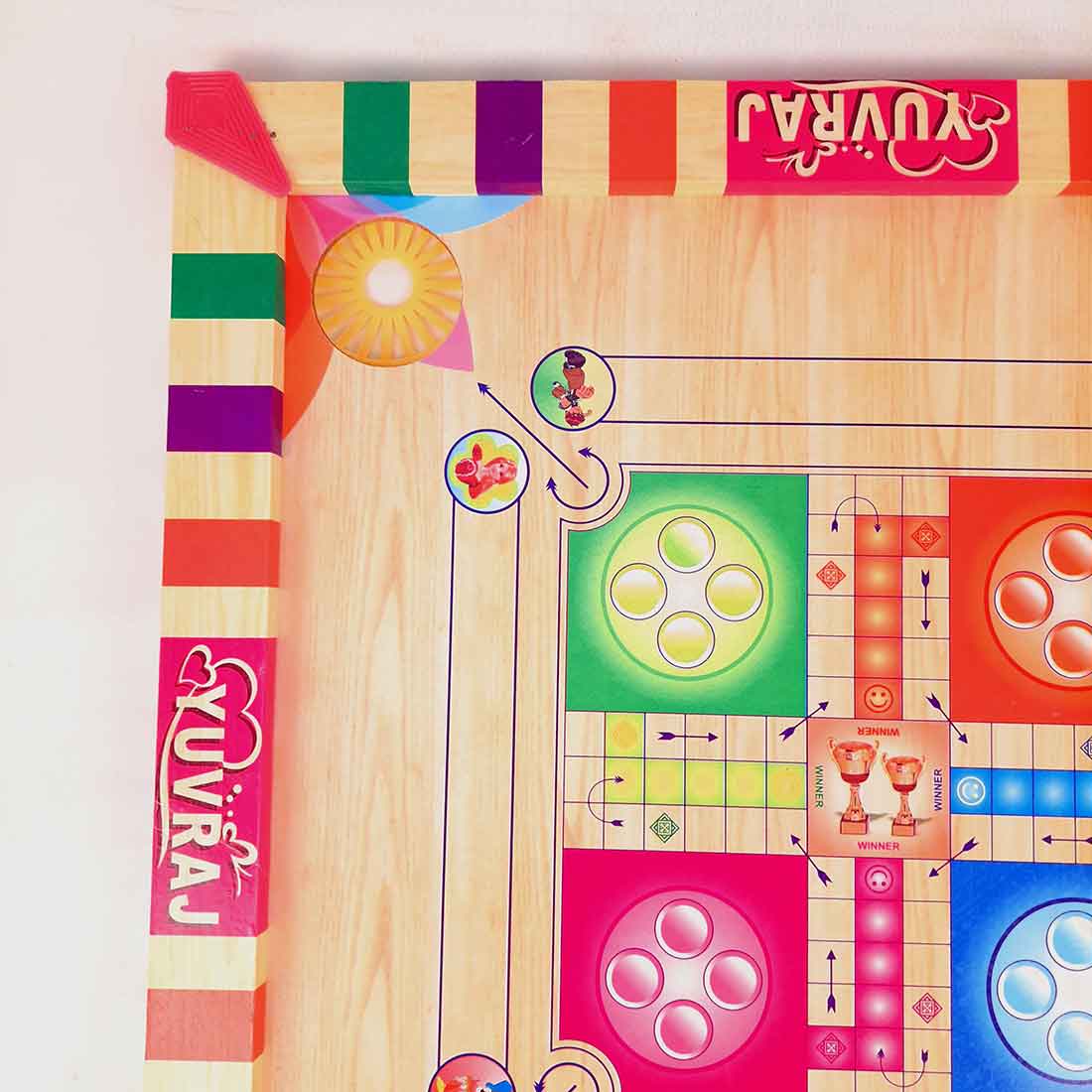 Board Games -3 in 1  - Carrom | Ludo | Snakes and Ladders - For Kids, Boys & Girls - 20 Inch - ApkaMart