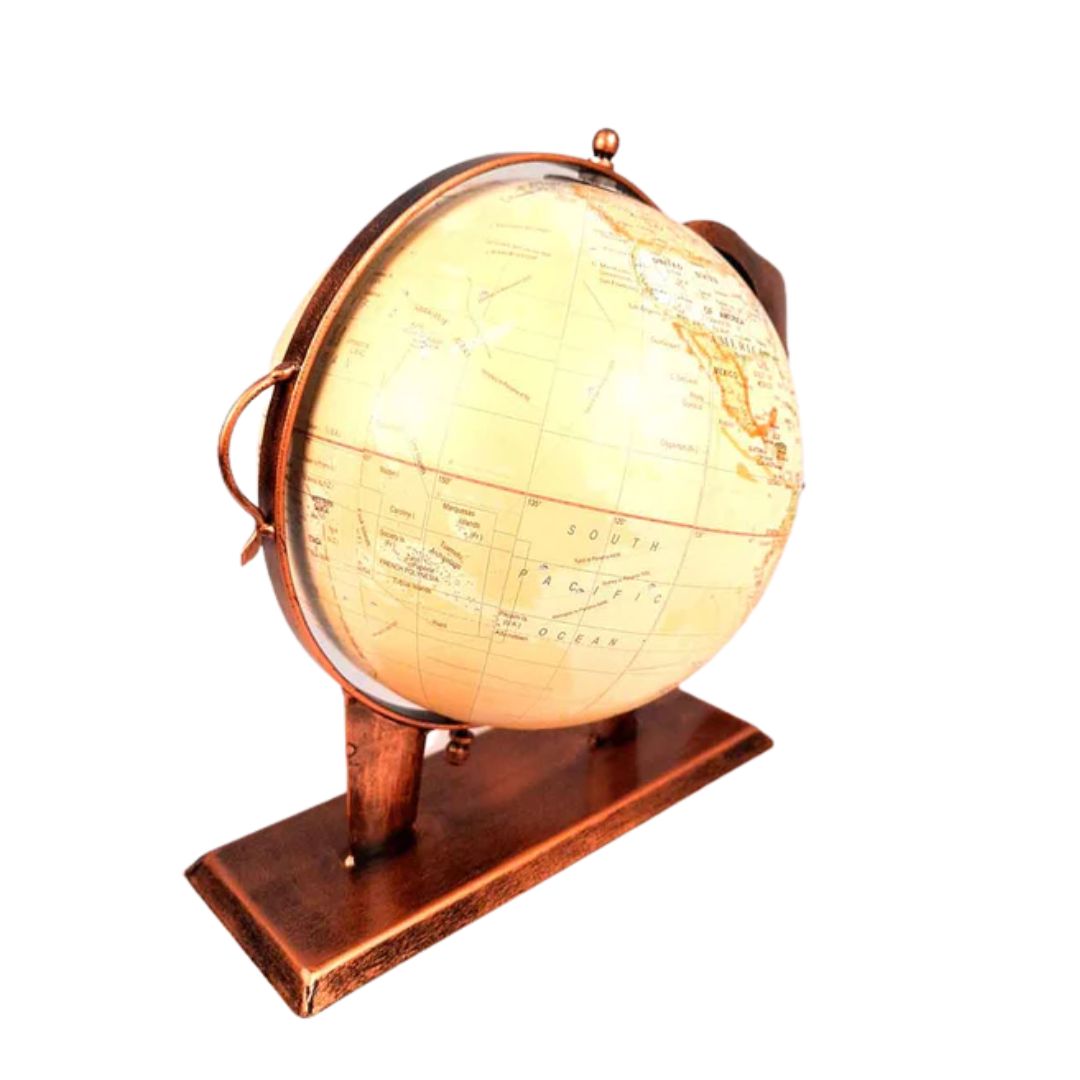 Elephant Globe - Antique Showpiece - For Table Decor & Gifts - 11 Inch - ApkaMart #Color_Copper