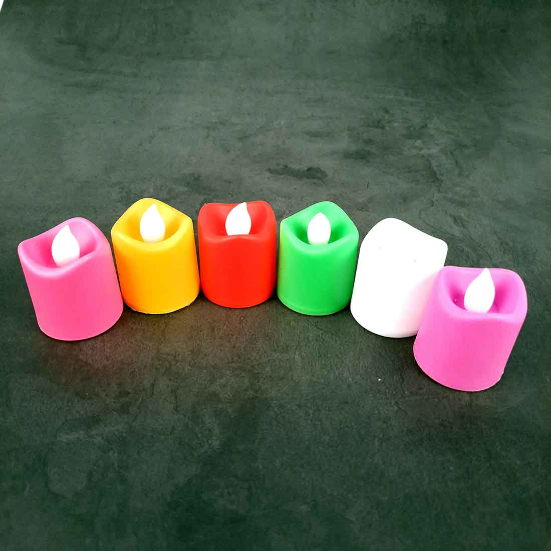 LED Candle - For Home Decor & Diwali Decoration -Set of 6 - ApkaMart