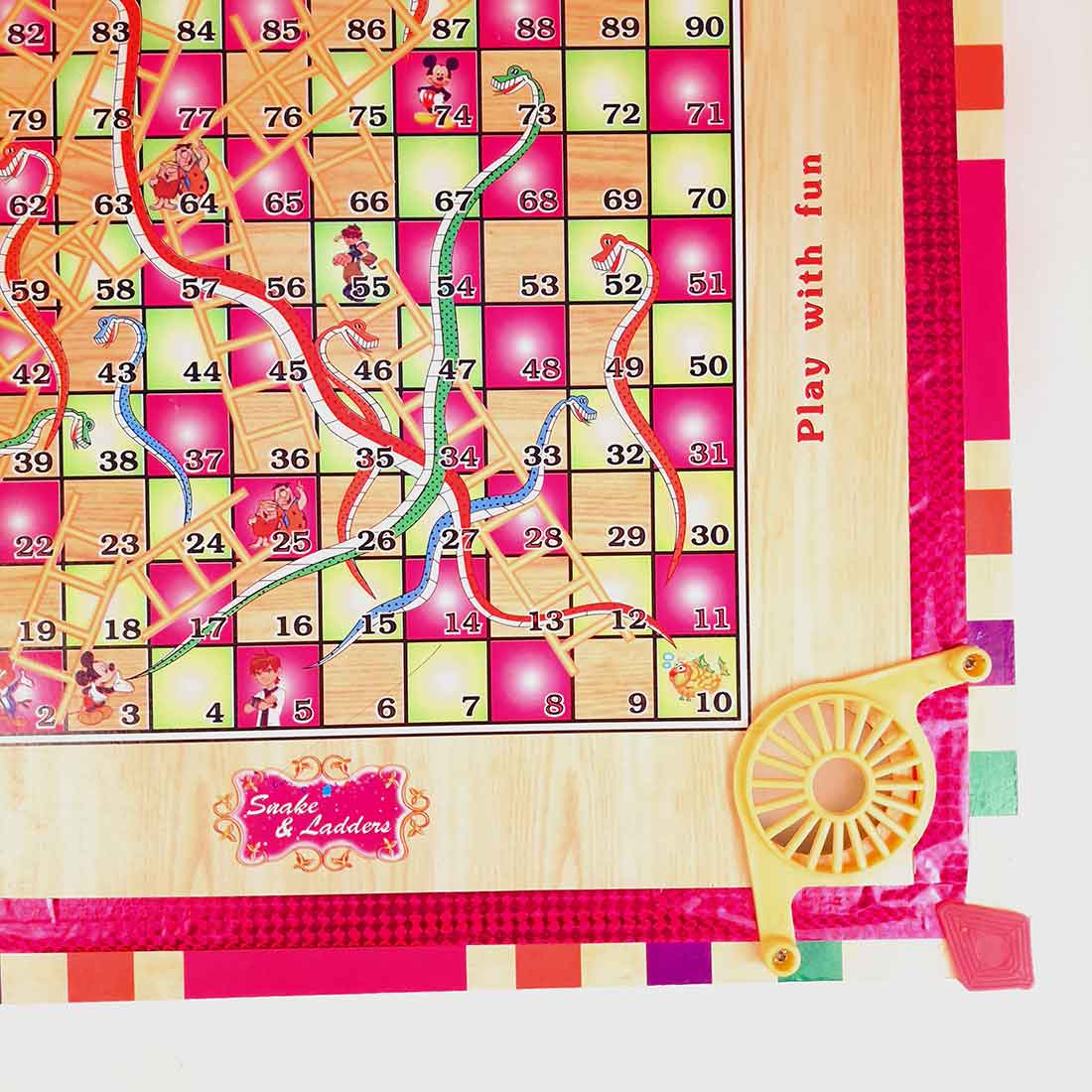Board Games -3 in 1  - Carrom | Ludo | Snakes and Ladders - For Kids, Boys & Girls - 20 Inch - ApkaMart