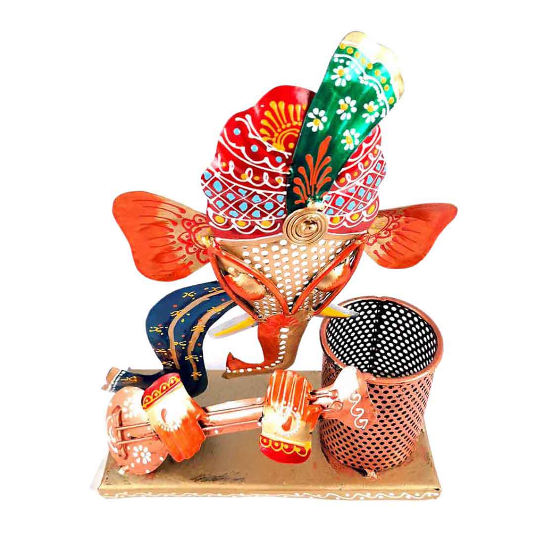Ganesha Design Pen Holder for Table Decor & Gifts - 11 Inch - ApkaMart