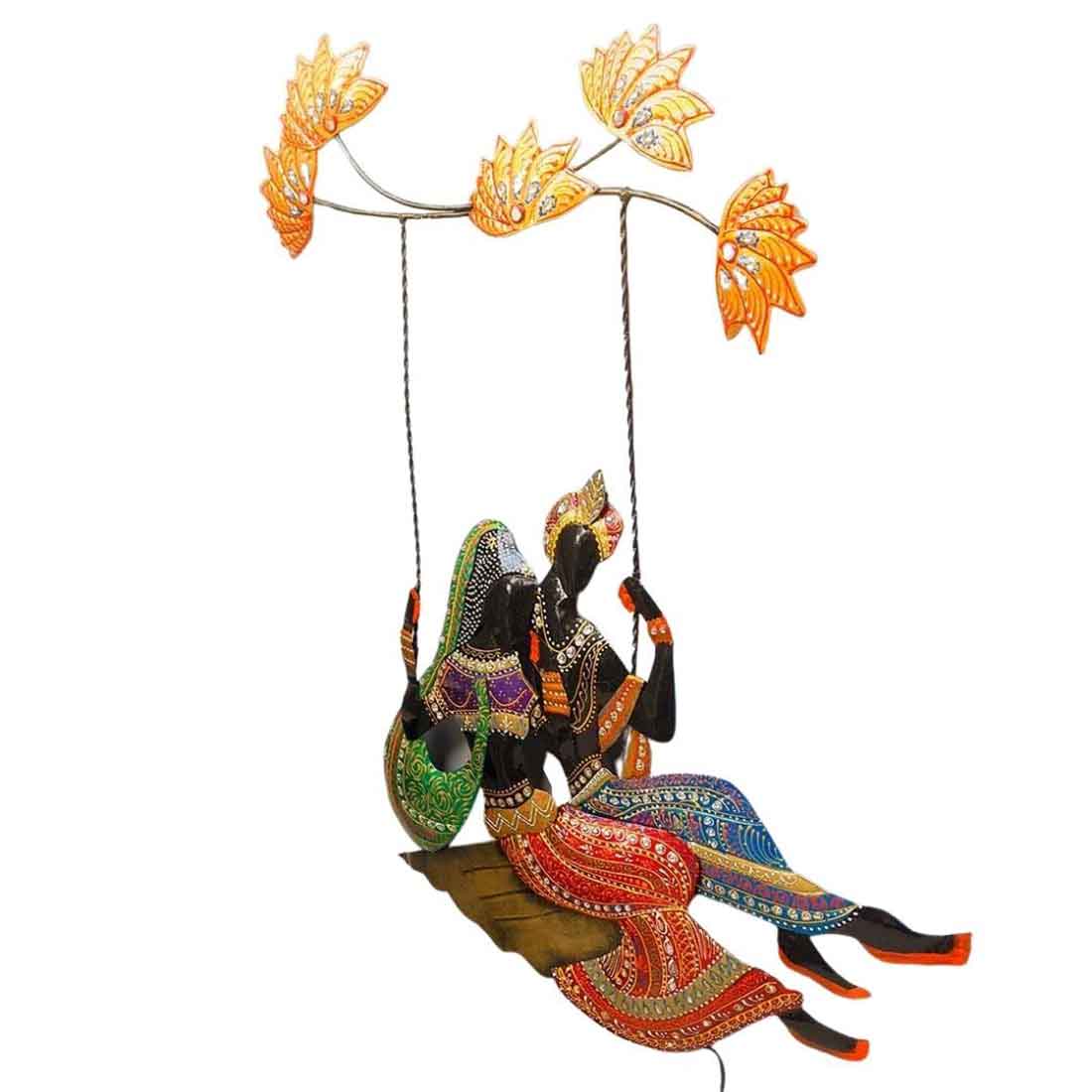 Radha Krisha Wall Art - LED Wall hanging for Living Room & Home Decor - 29 Inch - ApkaMart