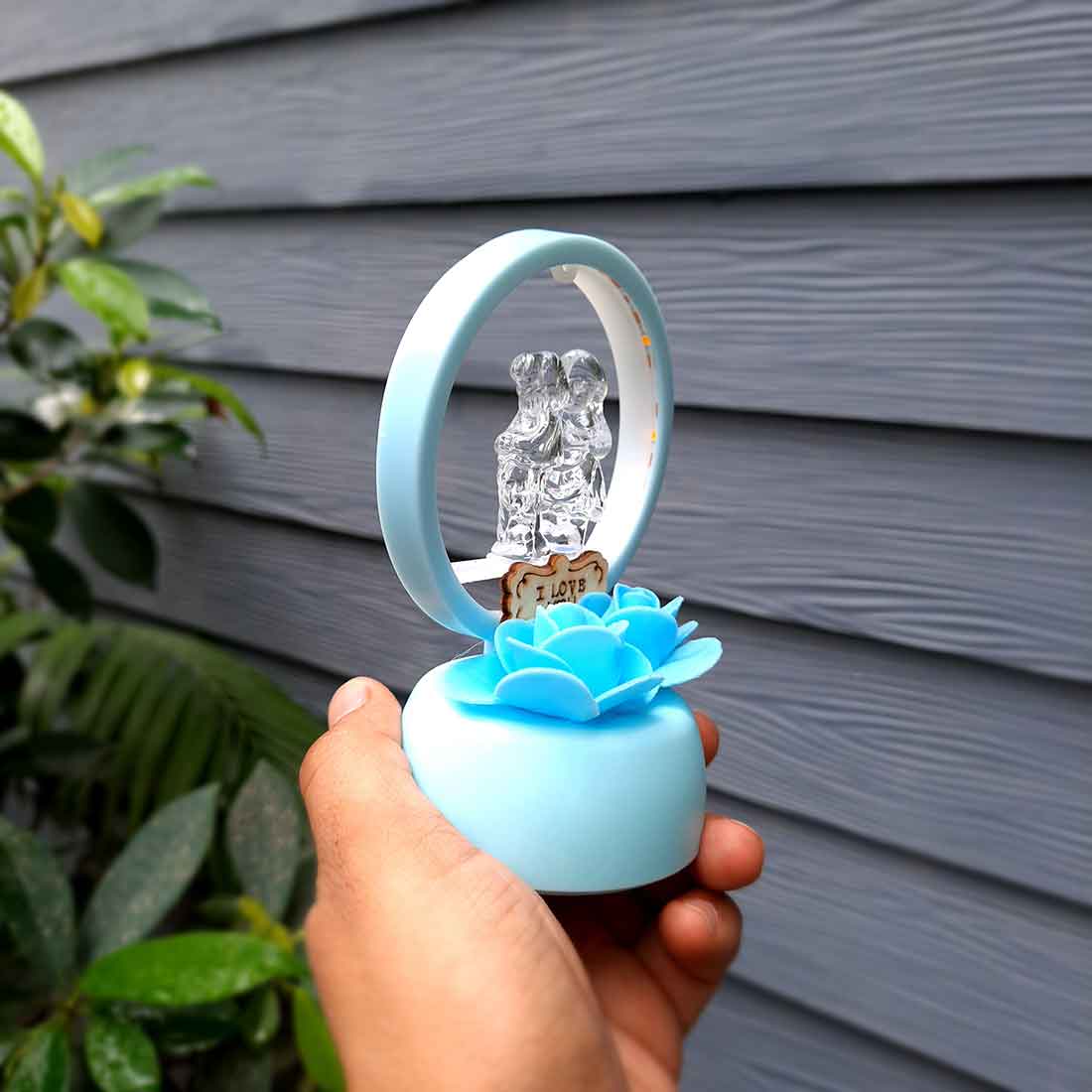 Romantic Couple Showpiece with LED Light | Decorative Love Figurine for Bedroom & Living Room Décor | Valentine, Anniversary & Wedding Gift for Couples - 6 Inch - Apkamart #Style_Design 1