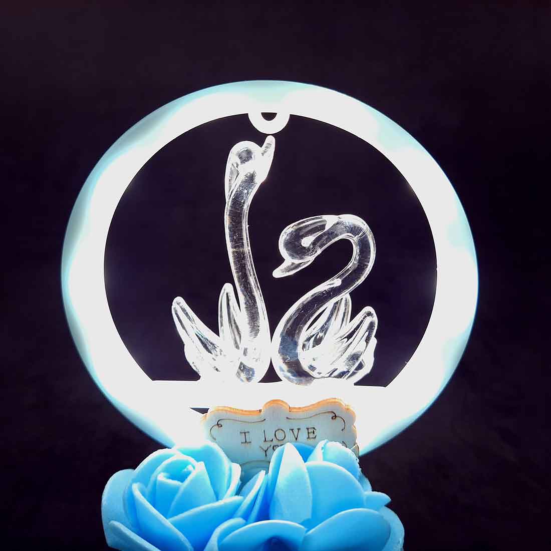 LED Couple Showpiece | Romantic Light Love Statue for Bedroom, Living Room & Table Décor | Gift for Valentine, Wedding & Anniversary - 6 Inch - Apkamart #Style_Design 1