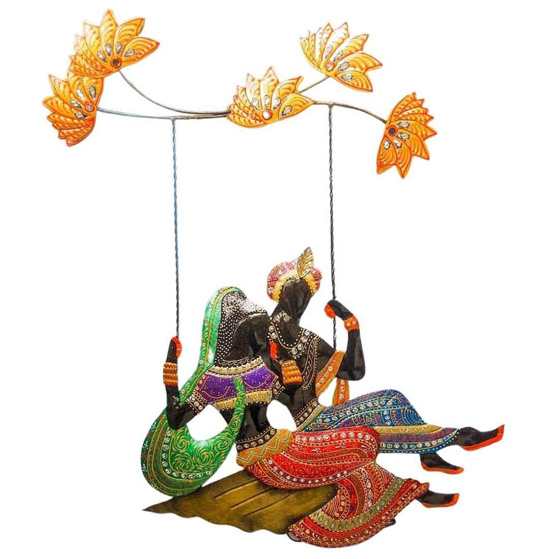 Radha Krisha Wall Art - LED Wall hanging for Living Room & Home Decor - 29 Inch - ApkaMart