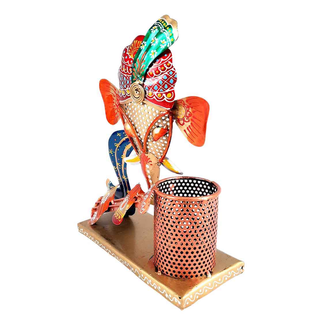 Ganesha Design Pen Holder for Table Decor & Gifts - 11 Inch - ApkaMart