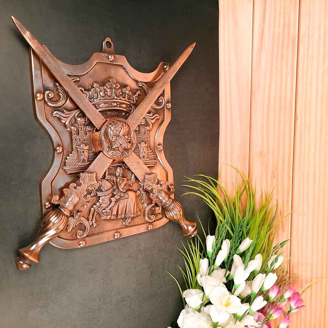 Dhal Talwar Wall Showpiece for Decor - 16 Inch - Apkamart #style_Pack of 1