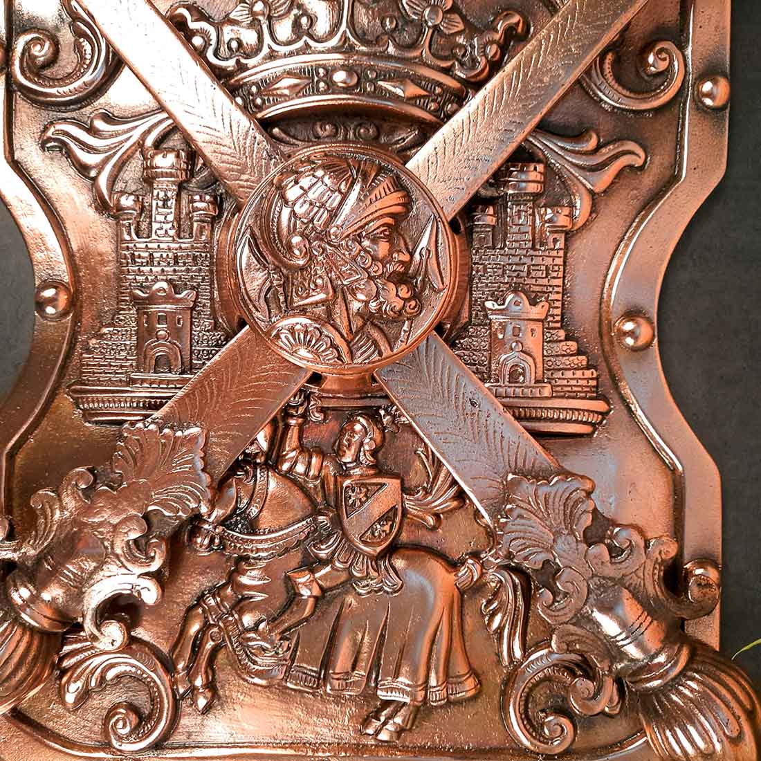 Dhal Talwar Wall Showpiece for Decor - 16 Inch - Apkamart #style_Pack of 1