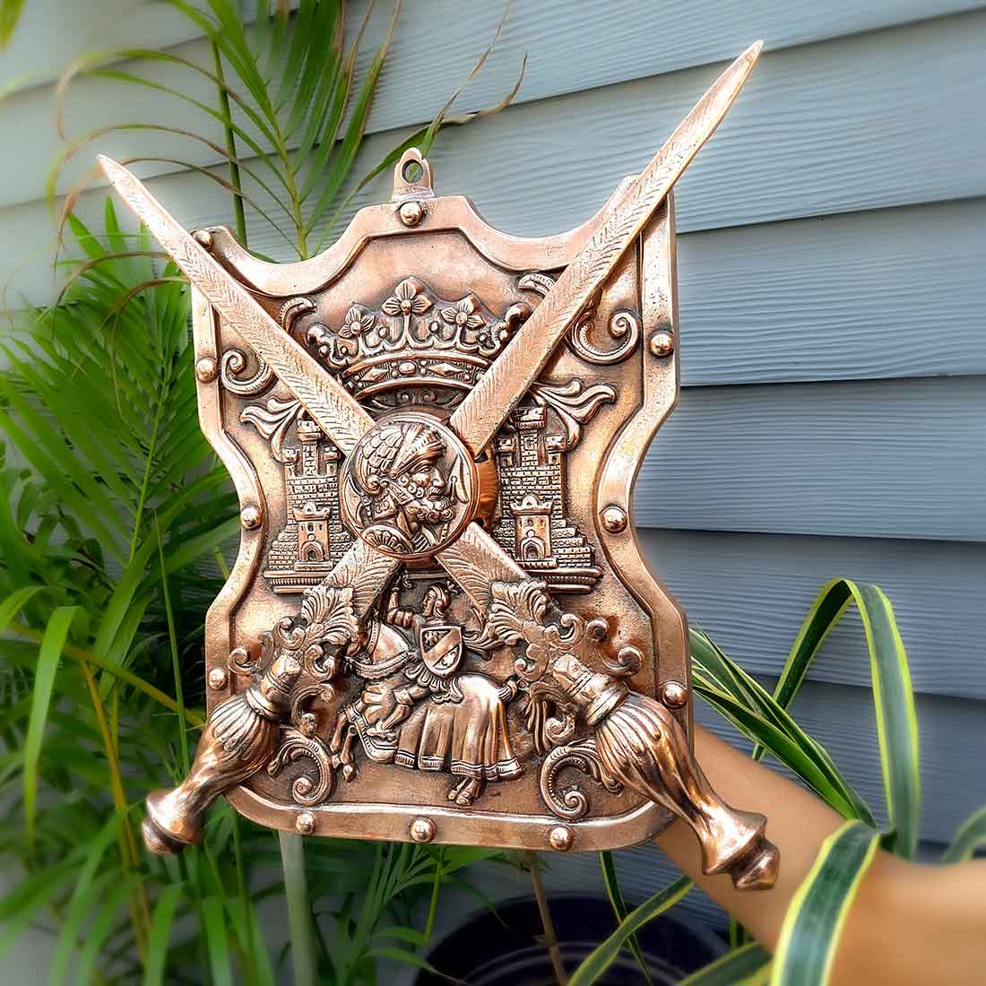 Dhal Talwar Wall Showpiece for Decor - 16 Inch - Apkamart #style_Pack of 1