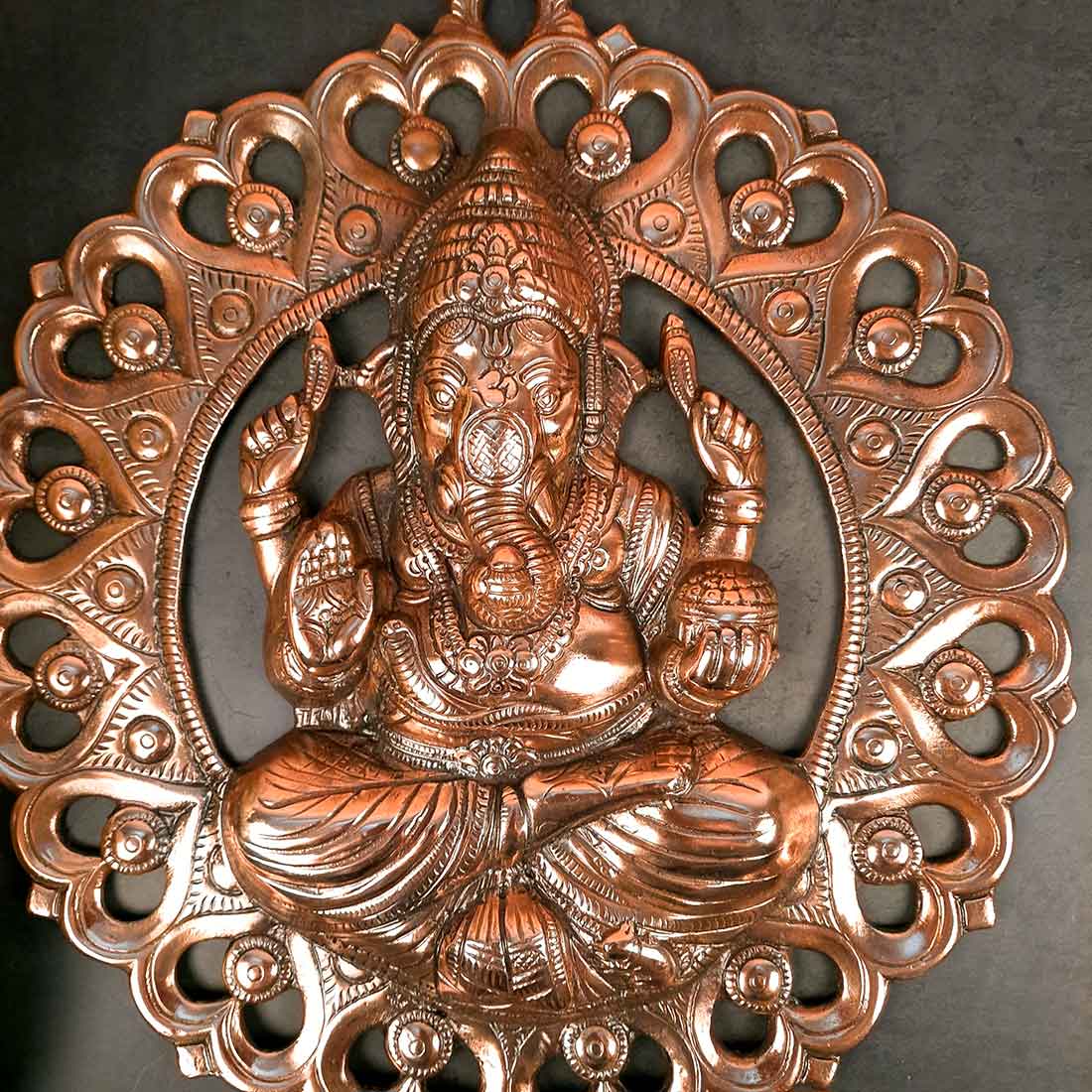 Sitting Ganesh Wall Hanging | Ganesh Wall Decor - For Home & Entrance Decor - 15 inch - Apkamart