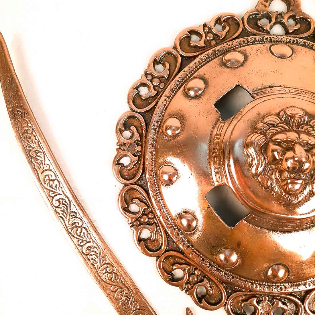 Lion Head Dhal Talwar Set 13 Inch - Apkamart #style_Pack of 1