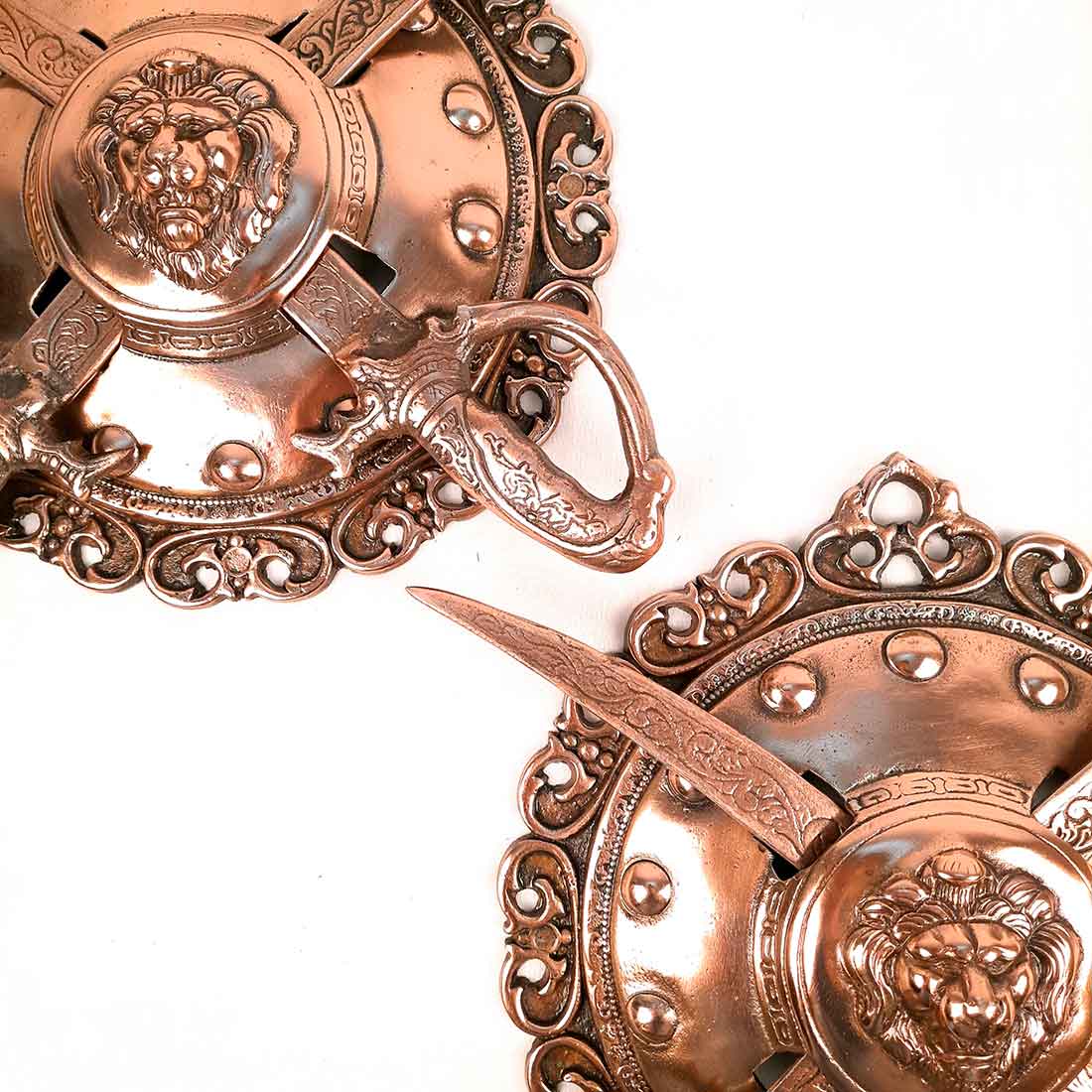 Lion Head Dhal Talwar Set 13 Inch - Apkamart #style_Pack of 2