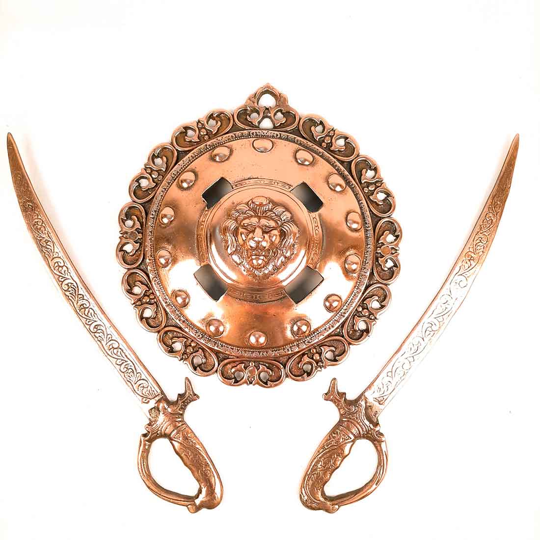 Lion Head Dhal Talwar Set 13 Inch - Apkamart #style_Pack of 1