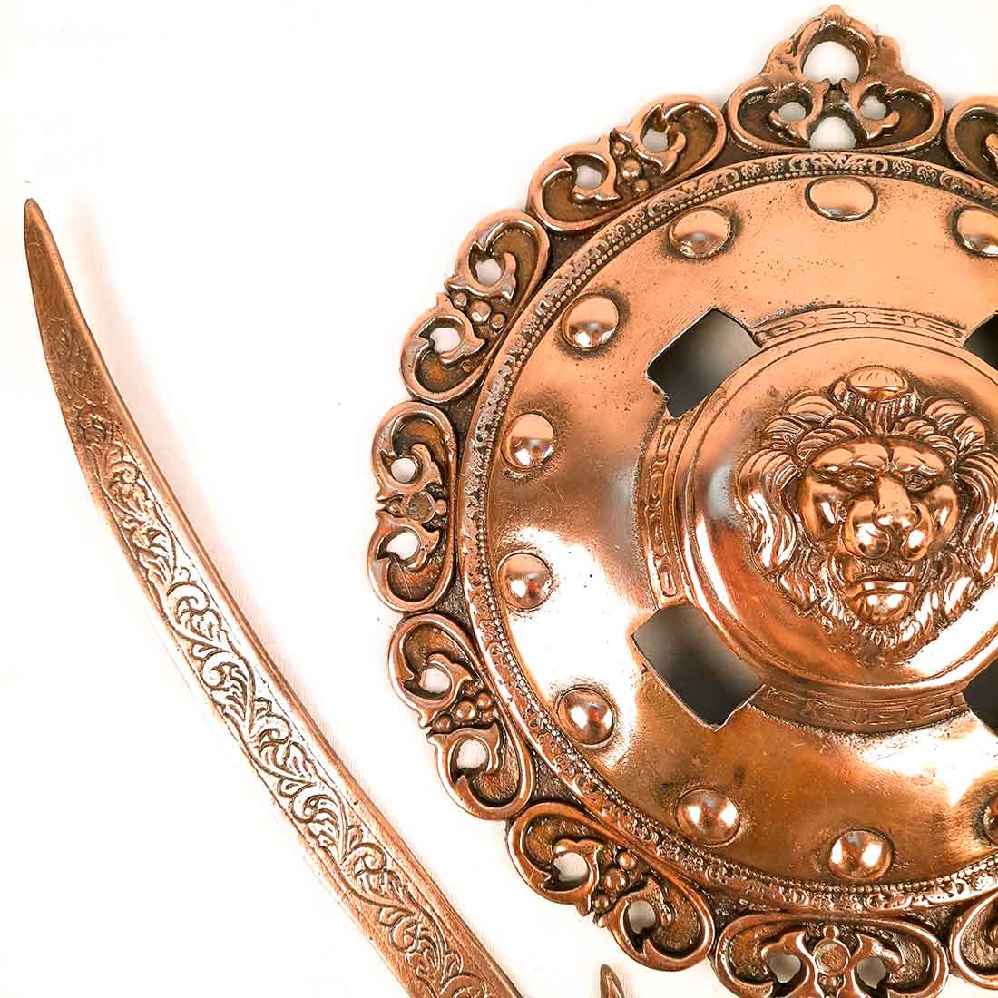 Lion Head Dhal Talwar Set 13 Inch - Apkamart #style_Pack of 1