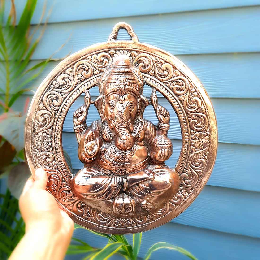 Ganesh Wall Hanging | Ganesha in Blessing Pose - For Home, Wall Decor & Gifts - 14 Inch - Apkamart