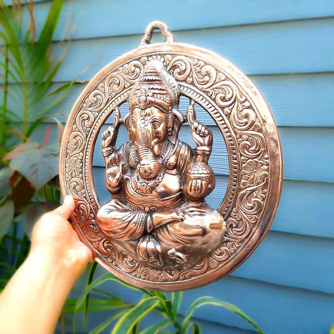 Ganesh Wall Hanging | Ganesha in Blessing Pose - For Home, Wall Decor & Gifts - 14 Inch - Apkamart