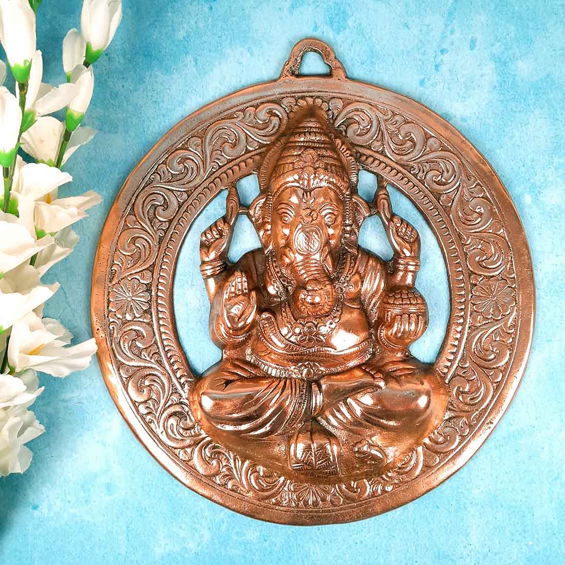 Ganesh Wall Hanging | Ganesha in Blessing Pose - For Home, Wall Decor & Gifts - 14 Inch - Apkamart