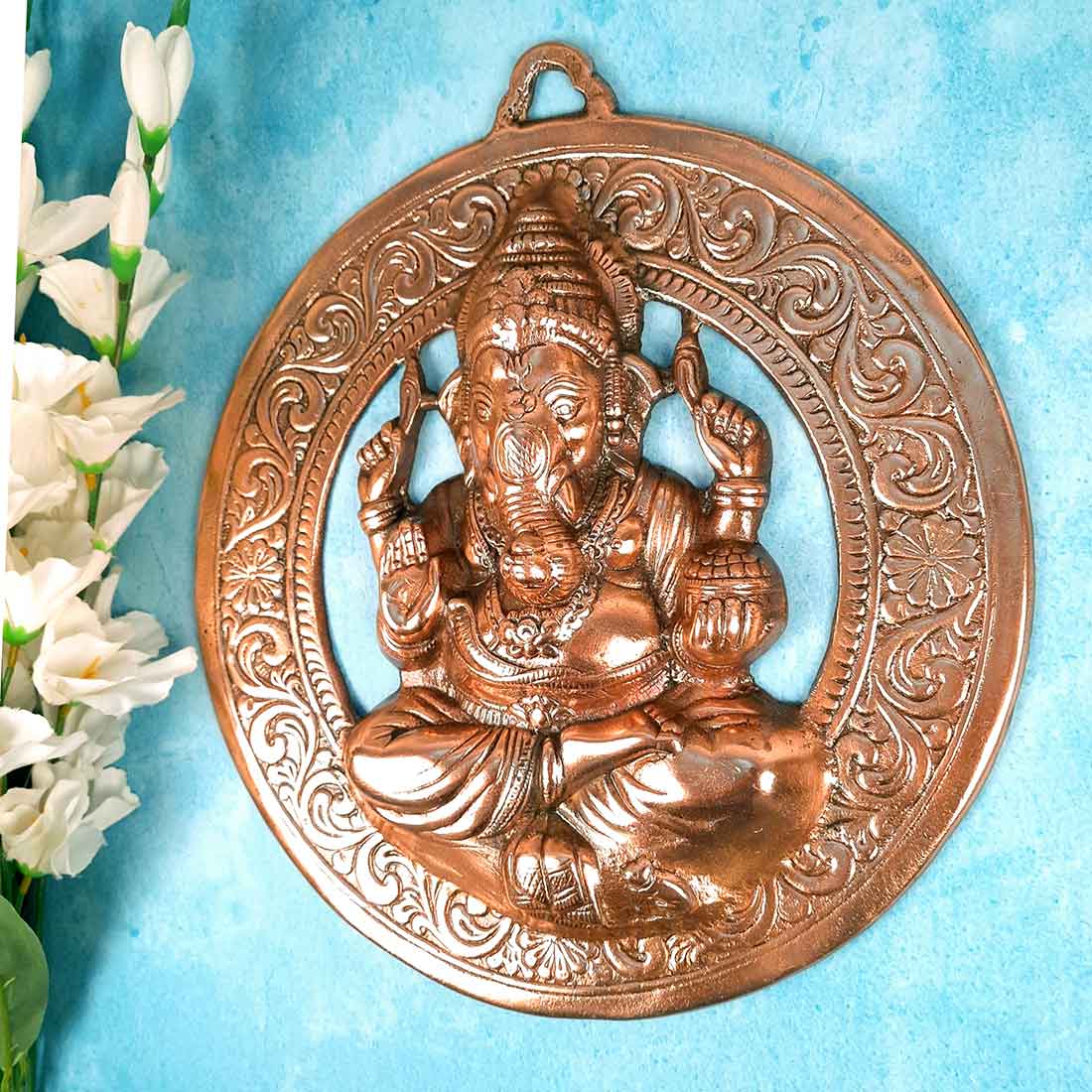 Ganesh Wall Hanging | Ganesha in Blessing Pose - For Home, Wall Decor & Gifts - 14 Inch - Apkamart