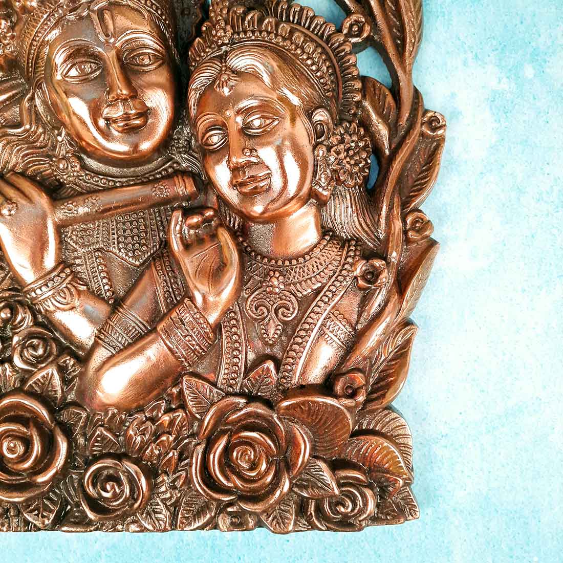 Radha Krishna Wall Hanging - For Home, Wall Decor & Wedding Gift - 14 inch - Apkamart