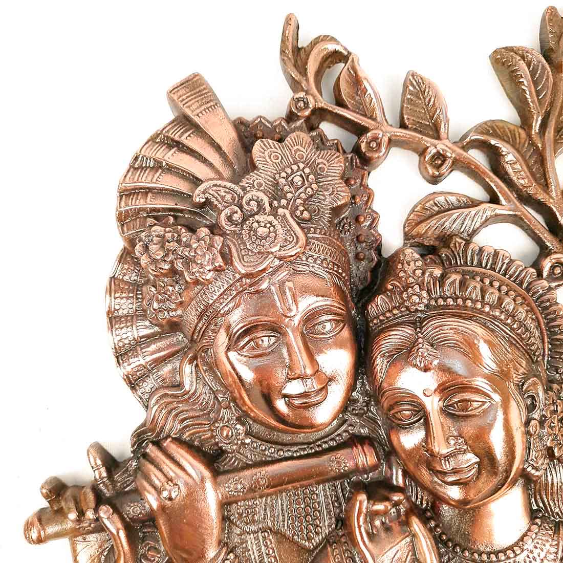 Radha Krishna Wall Hanging - For Home, Wall Decor & Wedding Gift - 14 inch - Apkamart
