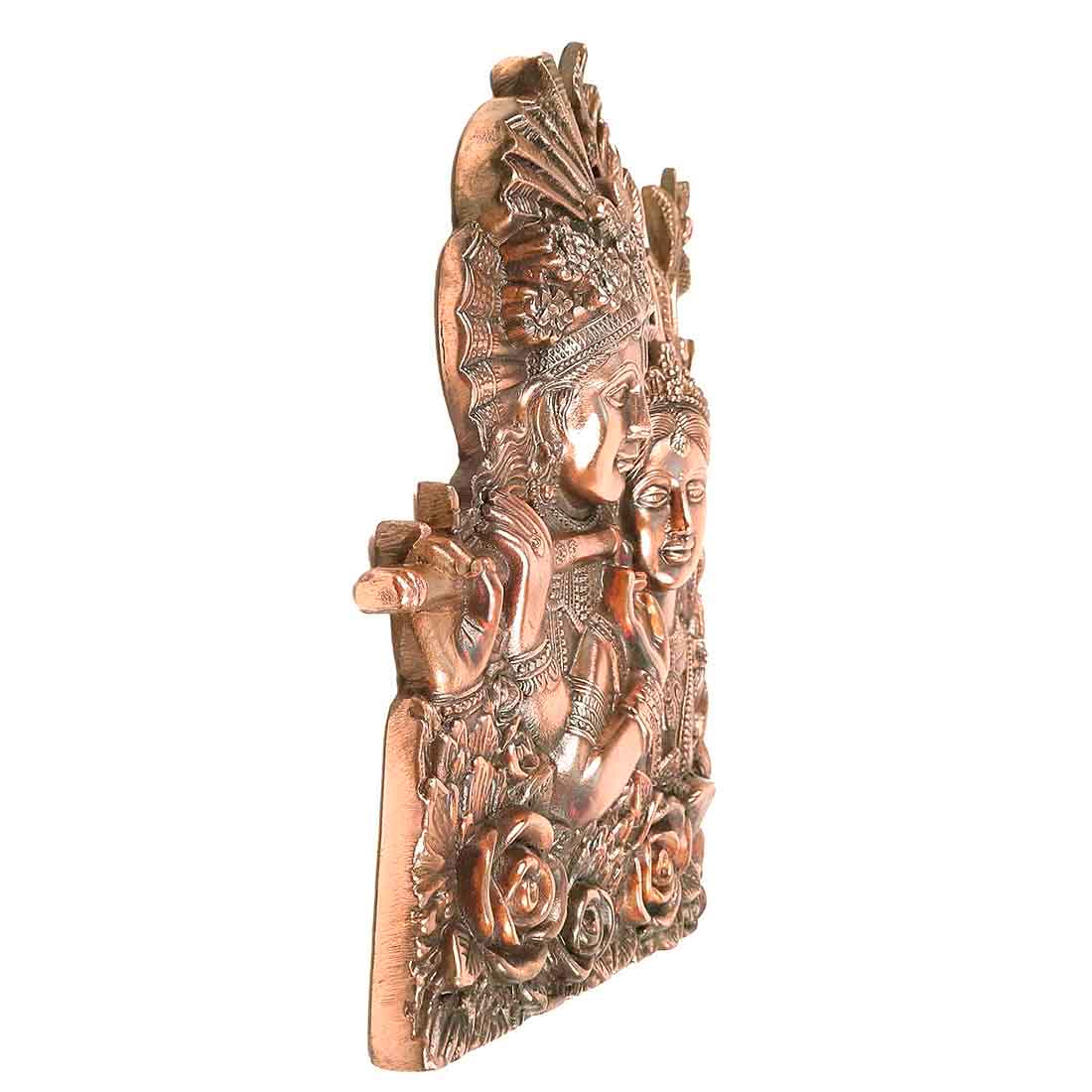 Radha Krishna Wall Hanging - For Home, Wall Decor & Wedding Gift - 14 inch - Apkamart