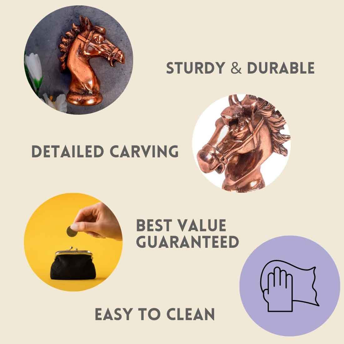 Horse Figurine - For Table & Office Decor - 6 Inch - ApkaMart