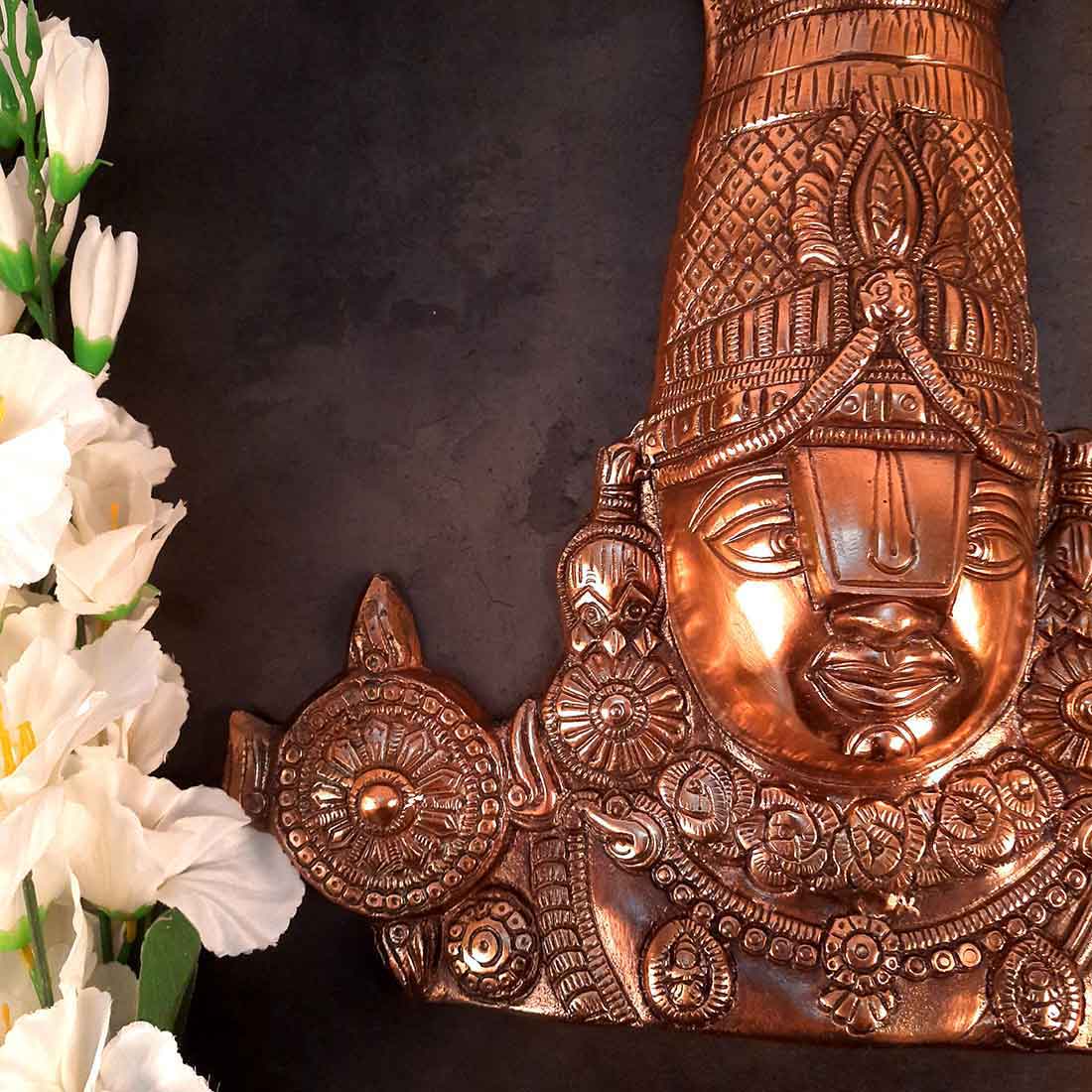 Tirupati Balaji | Venkateswara Swami Wall Showpiece - 17 Inch - ApkaMart