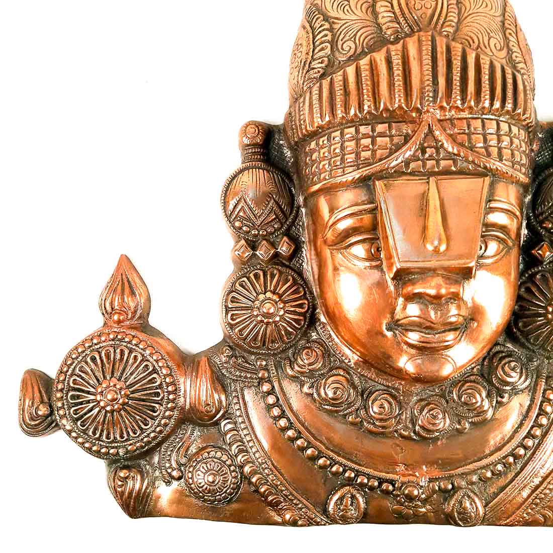 Tirupati Balaji Wall Hanging Idol | Swami Venkateswara Wall Statue | Balaji Face Wall Hanging Murti - for Home, Living Room, Office, Puja & Gift - 25 Inch