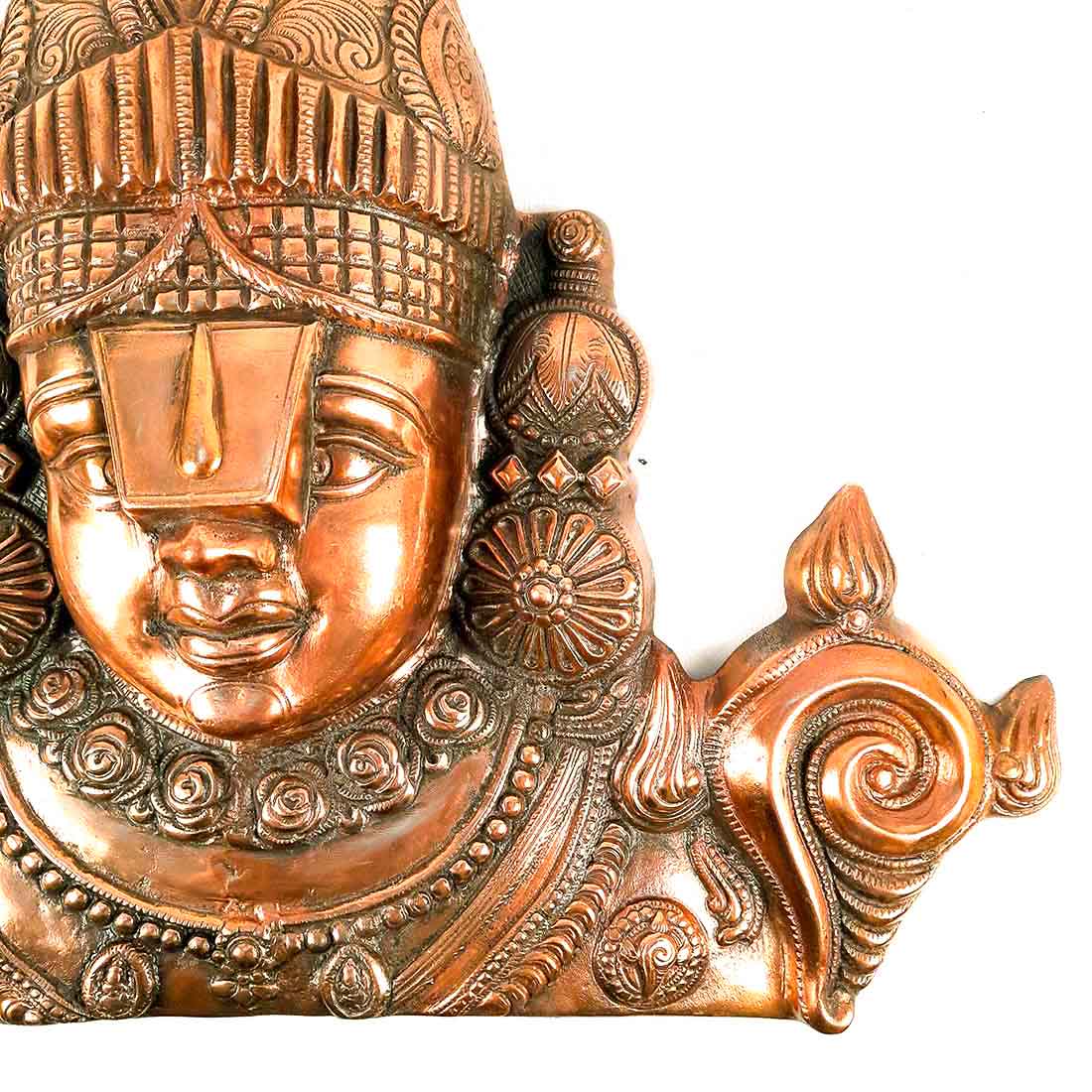Tirupati Balaji Wall Hanging Idol | Swami Venkateswara Wall Statue | Balaji Face Wall Hanging Murti - for Home, Living Room, Office, Puja & Gift - 25 Inch