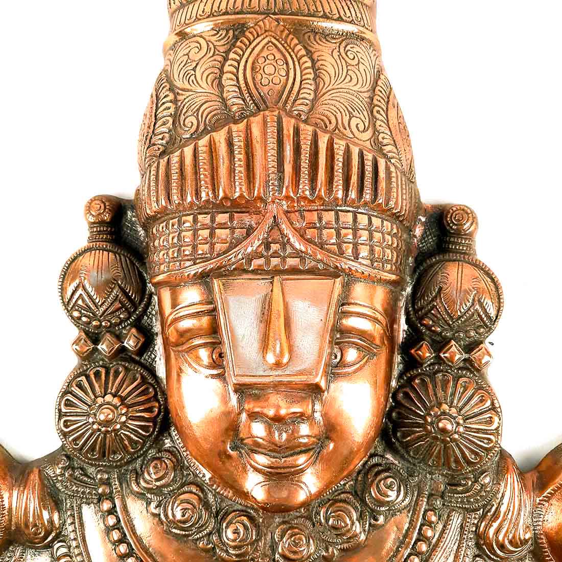 Tirupati Balaji Wall Hanging Idol | Swami Venkateswara Wall Statue | Balaji Face Wall Hanging Murti - for Home, Living Room, Office, Puja & Gift - 25 Inch