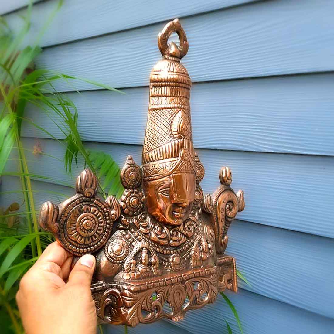 Lord Balaji Wall Hanging Idol | Shri Venkateswara Swami Wall Statue | Tirupati Balaji Wall Hanging Murti - for Home, Living Room, Office, Puja & Gift - 15 Inch