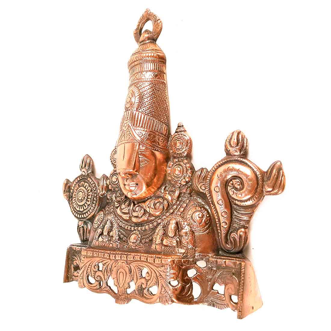 Lord Balaji Wall Hanging Idol | Shri Venkateswara Swami Wall Statue | Tirupati Balaji Wall Hanging Murti - for Home, Living Room, Office, Puja & Gift - 15 Inch