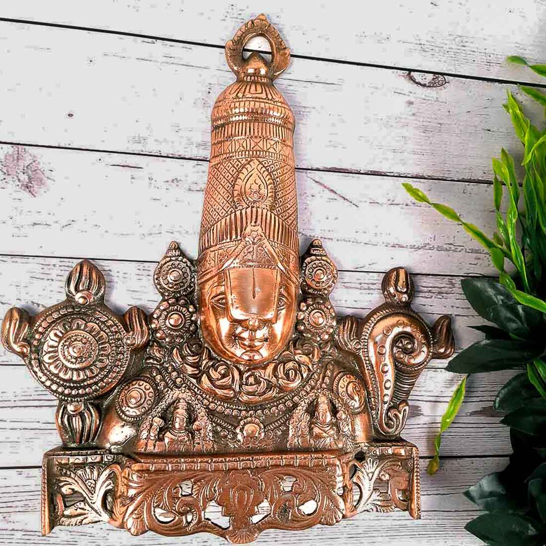 Lord Balaji Wall Hanging Idol | Shri Venkateswara Swami Wall Statue | Tirupati Balaji Wall Hanging Murti - for Home, Living Room, Office, Puja & Gift - 15 Inch